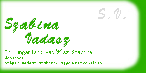 szabina vadasz business card